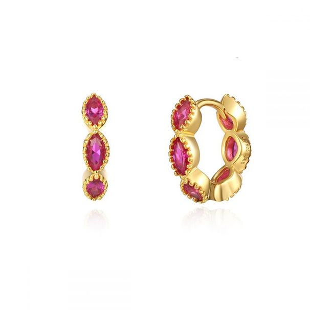 Women's Jewelry INS Same Style Geometric Horse Eye Multi Color Diamond Earrings Style Light Luxury Wave Earrings Female Design Ear Buckles_ipsvogv.com