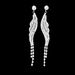 Silver Water Diamond Necklace & Earrings Set - Wing Design Wedding Jewelry For Women, Elegant 2-Piece Gift_ipsvogv.com