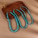 Simple turquoise bead with personalized short chain and collarbone chain, stackable necklace NK24430_ipsvogv.com
