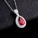 Retro light luxury cultivated emerald necklace S925 silver inlaid cultivated colored gem clavicle chain_ipsvogv.com
