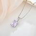 S925 silver pendant 12 birthstone necklace colored zircon clavicle chain female jewelry silver jewelry_ipsvogv.com