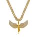 New Personalized Men's Full Diamond Chain Hip Hop Style Exaggerated Angel Wings Pendant Necklace_ipsvogv.com