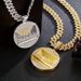 Large Round Hip-Hop Men's Necklace Last Supper Inlaid With Rhinestones Alloy Pendant Jewelry_ipsvogv.com