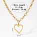 Love Stainless Steel Necklace, Exaggerated Love Pendant, High-end Sensory Necklace_ipsvogv.com