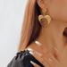 N11069 Fashion Hollow Heart Pendant Neckchain ZA Creative Velvet Geometric Minimalist Metal Necklace Earrings_ipsvogv.com