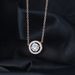 Unisex classic round zircon pendant clavicle necklace female star stone necklace copper plated gold hot jewelry_ipsvogv.com