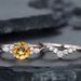 Sanjie 2025 New Rose Gold Inlaid Yellow Zircon Creative Women's Exquisite Pair Ring_ipsvogv.com