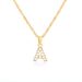popular retro jewelry English letters copper zircon water wave chain pendant stainless steel chain letter necklace_ipsvogv.com
