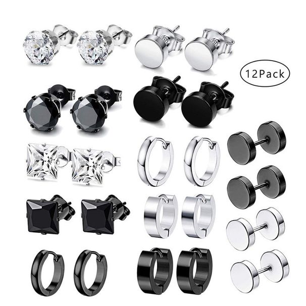 Chengyu Jewelry Fashion Earring Set Stainless Steel Hip Hop Men's Earrings Personalized_ipsvogv.com