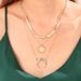 Jewelry New Fashion Trend Crescent Pendant Creative Round Brand Titanium Steel Multi Layered Necklace_ipsvogv.com