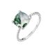twisted Ring Wall Inlaid Water Grass Agate Ring S925 Silver Natural Green Moss Stone Open Ring Atmosphere_ipsvogv.com