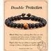Hot Selling Natural Fashion Black Matte Tiger Eye Volcanic Stone Beaded Bracelet For Men_ipsvogv.com