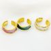 Adjustable Open Women's Genuine Gold Plated Enamel Glaze Fashion Cool Style Men's Ring_ipsvogv.com
