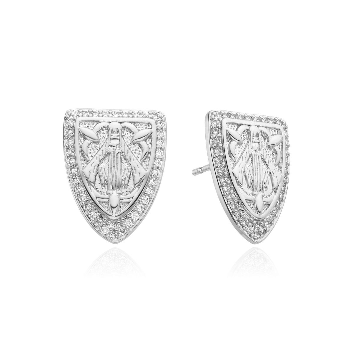Women’s Jewelry Set Fashion Hot Selling Jewelry Ins Trend Shield Micro Inlaid Zircon Gold Madonna Earrings Fashion Retro Earrings_ipsvogv.com