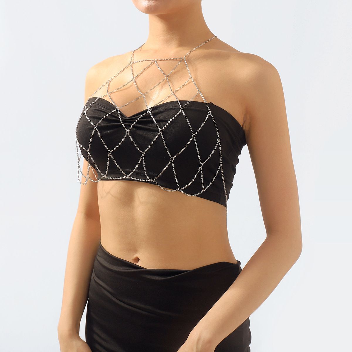 Exaggerated Beaded Body Chain Style Heavy Industry Personalized Shawl Sexy Nightclub Hip Hop Bust Girl_ipsvogv.com