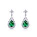 S925 Silver Cultured Emerald Earrings For Women Fully Inlaid With Gemstones Retro Noble Style_ipsvogv.com