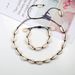 Hawaiian style woven jewelry set shell necklace handmade bracelet clavicle chain anklet bracelet beach spot_ipsvogv.com