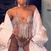 Sexy ladies full set of rhinestone bra body chain jewelry temperament crystal hollow thin straps adjustable T string underwear for women_ipsvogv.com