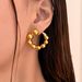 INS Retro Plated Titanium Steel Fine Polished Round Beads Micro Inlaid Zircon Earrings_ipsvogv.com