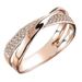 Designer simple personality X shape alloy two-tone ring popular jewelry_ipsvogv.com