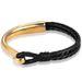 Jewelry Simple and Fashionable Curved Buckle Stainless Steel Hand Rope Genuine Leather Multi Layer Bracelet_ipsvogv.com