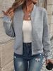 Women's Clothing new solid color zipper jacket baseball collar casual jacket_ipsvogv.com