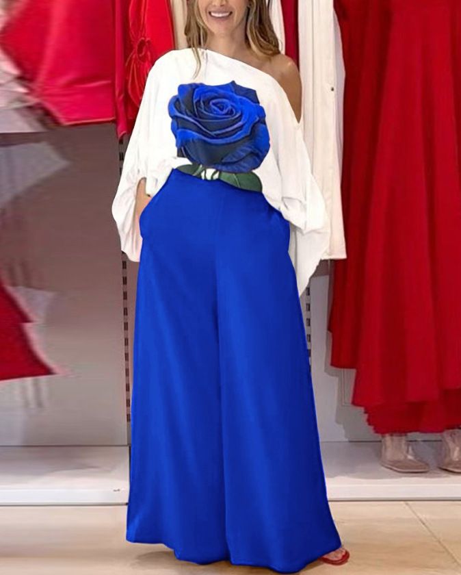 Women's Wide Leg Pants Suit Women's Clothing_ipsvogv.com