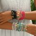 Bohemian style women's multi-layer bead bracelet, niche color weaving design, high-end feel, handmade accessory_ipsvogv.com