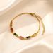 Women's Jewelry Fashion Color Crystal Inlaid Stainless Steel Bracelet Trend French Retro Popular Titanium Steel Bracelet Ladies_ipsvogv.com