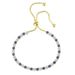 Unisex popular full diamond blue and white round zircon bracelet for women hot product adjustable pull out bracelet_ipsvogv.com