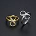 Unisex Simple Diamond Zircon CZ Infinity Symbol Ring Women's 8 Shaped Ring Opening Design Adjustable_ipsvogv.com