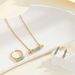 New American light luxury style index finger ring necklace earring set with personalized acrylic inlaid waist design_ipsvogv.com