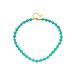 European and American cross-border new creative personality retro niche design turquoise titanium steel beaded woven necklace_ipsvogv.com