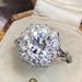 Cao Shi's Natural Royal Blue Zircon Ring, Luxury Wedding Handpiece With Platinum Plating On Copper For Women_ipsvogv.com