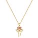】 Pink 【 Bow Light Luxury Charm Gorgeous Full Diamond Necklace Women's Versatile Clavicle Chain Titanium Steel 【 】_ipsvogv.com