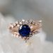Sanjie's New Rose Gold Blue Diamond Simple And Fashionable Women's Wedding Ring_ipsvogv.com