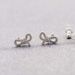 Silver Bow Earrings For Women Crystal Earrings Stud Earring_ipsvogv.com