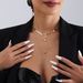 Fashion Metal Chain Disc Fringed Necklace, Hip Hop Multi-layered Star Necklace Woman_ipsvogv.com