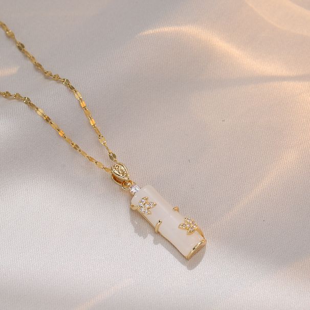 Necklace popular on the internet, live streaming, and transportation. The bamboo knot does not fade_ipsvogv.com