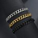Unisex Jewelry Fashion couple grinding six sided bracelet titanium steel bracelet personality Cuban chain ins trend hip hop bracelet_ipsvogv.com