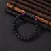 Fashion micro inlaid zircon crown volcanic stone beaded bracelet retro men's hand jewelry_ipsvogv.com