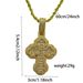 Hip Hop Cross Pendant Personality Trendsetter T Square Zircon Men's Necklace Accessory_ipsvogv.com