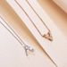pendant Necklace, Creative And Fashionable V-letter Cross Chain Necklace Accessory_ipsvogv.com