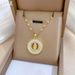 Fashion Gold Color Stainless Steel Chain Necklaces Clear Inlay Round Cross Virgin Mary Pendant Necklaces_ipsvogv.com