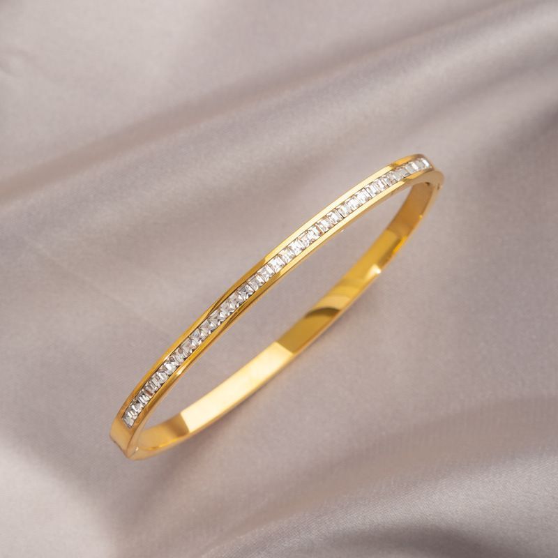 Unisex Jewelry Fashion Rose Gold Dia Encrusted Zircon Bracelet_ipsvogv.com