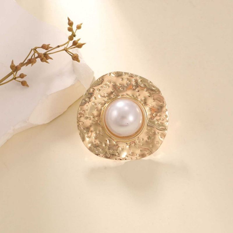Women's Fashion Open Classic Elegant Pearl Bracelet Ring Earrings Jewelry_ipsvogv.com