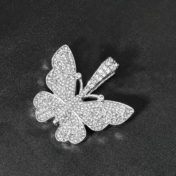 Elegant Necklace With 9mm Cuban Chain Butterfly Pendant Choker Hip Hop Jewelry_ipsvogv.com