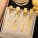 Irregular, High-end, Stylish, Simple Titanium Steel Metal Round Brand Blade, Tassel Earrings For Women_ipsvogv.com