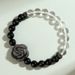 Natural Black Tourmaline, White Crystal, Silver Obsidian, Rose Bracelet, Fashionable Women's Bracelet Accessory_ipsvogv.com