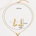 Personalized necklace set, niche drip oil bow design, collarbone chain, earrings, earrings_ipsvogv.com